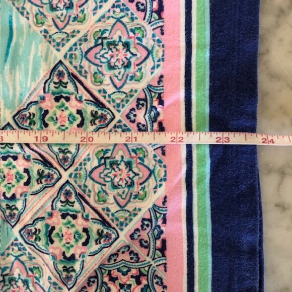 TALBOTS Scenic Mediterranean Tee Short Sleeve Crewneck Blue Pink - Picture 16 of 16